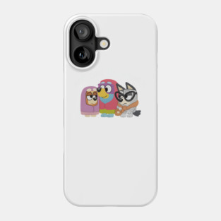 Cute Bluey Here Come The Grannies Bluey Vintage Cartoon Phone Case