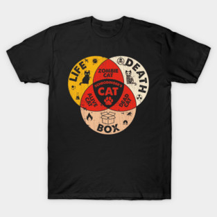 Science Physic Cat Physics Schrodinger's Cat Venn Diagram Funny T-Shirt T-Shirt