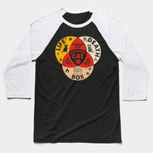 Science Physic Cat Physics Schrodinger's Cat Venn Diagram Funny T-Shirt Baseball T-Shirt