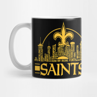 New Orleans Saints Football Skyline Names -TH2 Sport #856 Mug