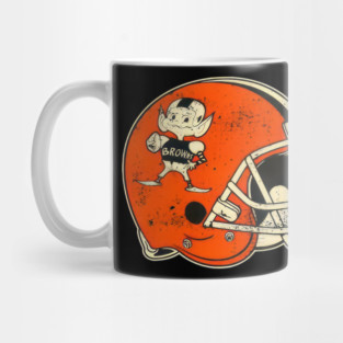 Retro Distressed Cleveland Browns Brownie Helmet Mug