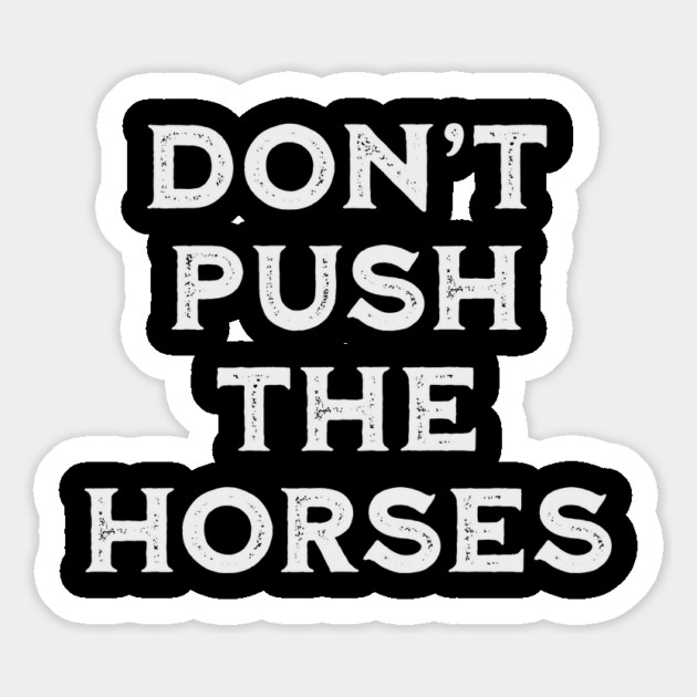 Don’t-Push-the-Horses-Humorous-Sarcastic-Quote Magnet by ArtistTee ⭐⭐⭐⭐⭐