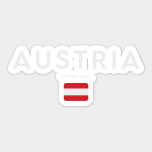 Austria flag, austrian flag Sticker