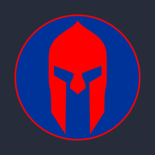Spartan Helmet Chest Insignia Circle Logo T-Shirt