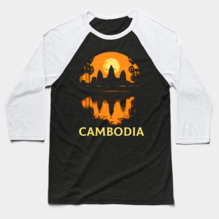 Angkor Wat Cambodian Khmer Cambodian Baseball T-Shirt