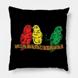three little bird love Pillow