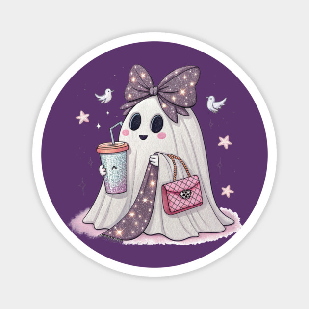 Halloween Iridescent Ghost Magnet by JessArty