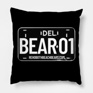 REHOBOTH BEACH DELAWARE BLACK BEAR TAG Pillow