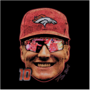 Bo Nix Big Face Signature Posters and Art