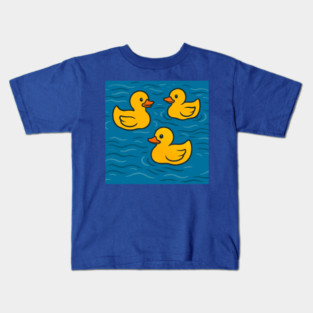 Cute Rubber Ducks in Water Kids T-Shirt