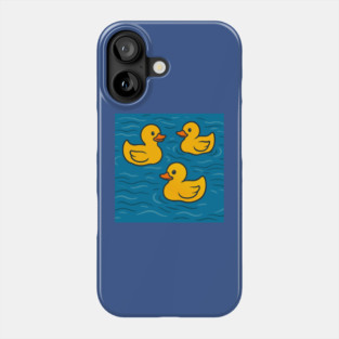 Cute Rubber Ducks in Water Phone Case