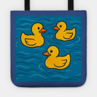 Cute Rubber Ducks in Water Tote