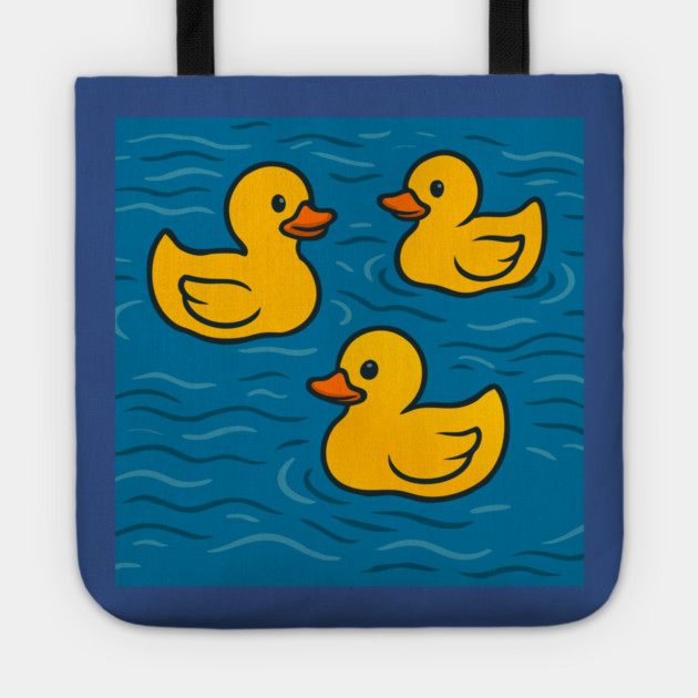 Cute Rubber Ducks in Water Tote by DonWillisJrArt
