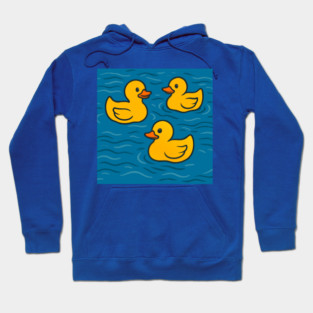 Cute Rubber Ducks in Water Hoodie