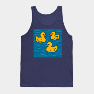 Cute Rubber Ducks in Water Tank Top