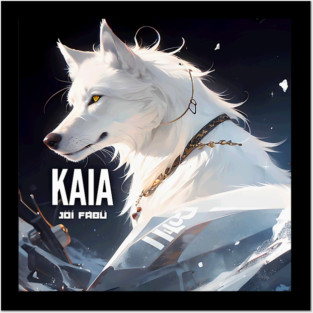 Kaia White Wolf Border Collie Australian Shepherd Wise Love Posters and Art