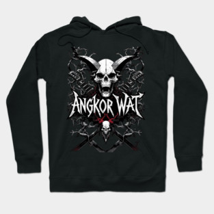 angkor wat skull screan fan art Hoodie