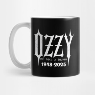 Ozzy Osbourne The Prince of Darkness 1948-2025 Rock Music Legend Mug