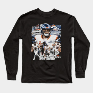 Bo Nix Denver Flag Long Sleeve T-Shirt