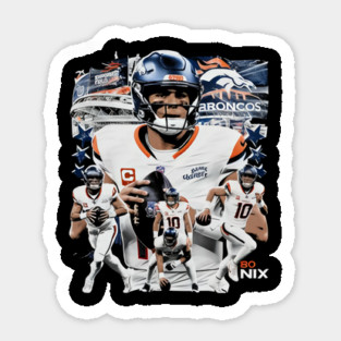 Bo Nix Denver Flag Sticker