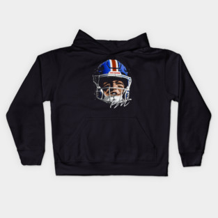 Bo Nix Denver Helmet Kids Hoodie