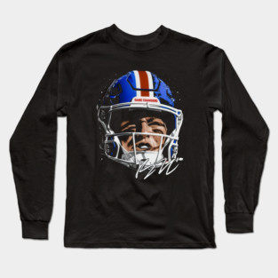 Bo Nix Denver Helmet Long Sleeve T-Shirt