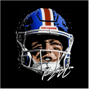 Bo Nix Denver Helmet Posters and Art