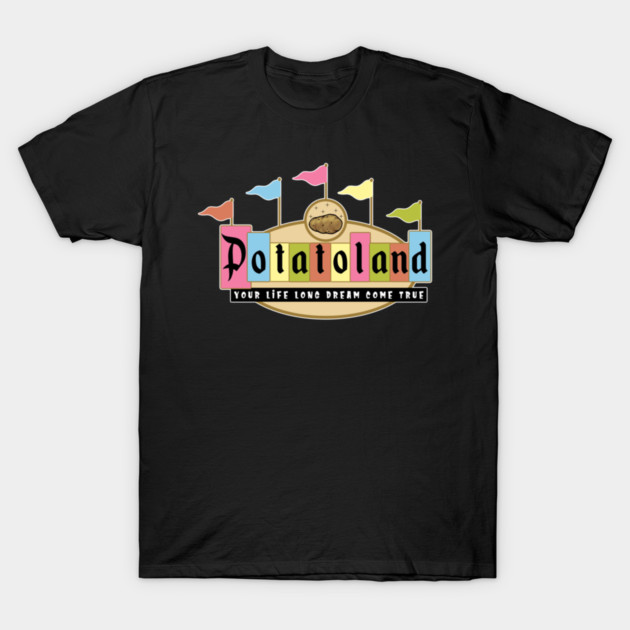 Potatoland Retro Sign T-Shirt by chibi_mischief_studio