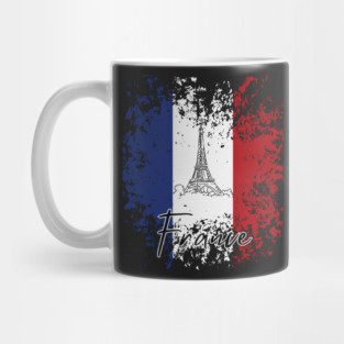 France flag grunge Mug