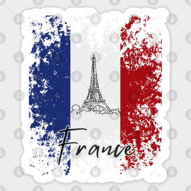 France flag grunge Sticker by eka123