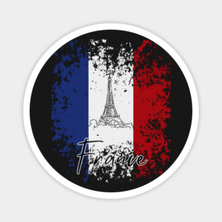 France flag grunge Magnet