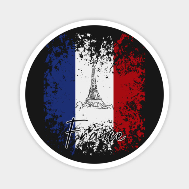 France flag grunge Magnet by eka123