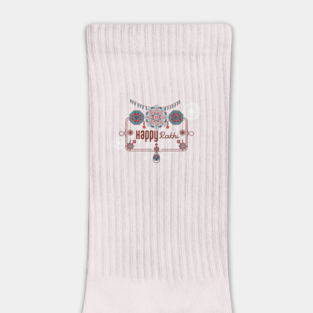 Happy Rakhi, Raksha Bandhan, teal and pink by HolidayBug