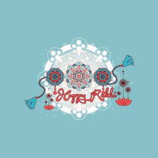 Happy Rakhi, Raksha Bandhan, teal Magnet