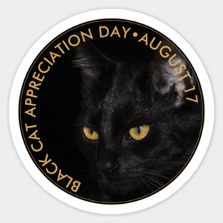 Black Cat Appreciation Day Sticker