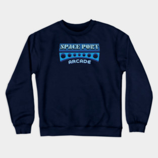 Spaceport Arcade: Retro Gaming And 80s Nostalgia Crewneck Sweatshirt