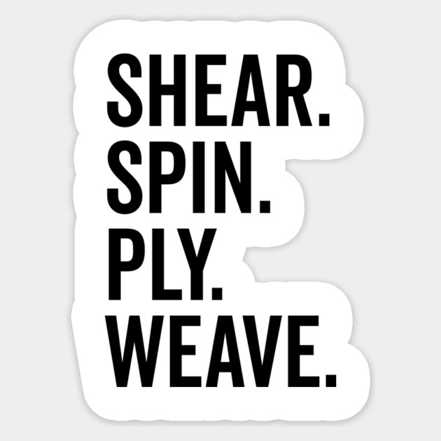 Shear Spin Ply Weave Sticker by Frank Ring