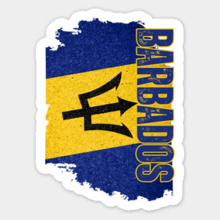 Barbados flag, barbadian flag Sticker