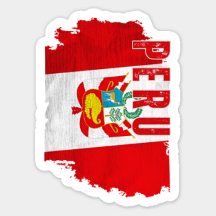 Peru flag, peruvian flag Sticker