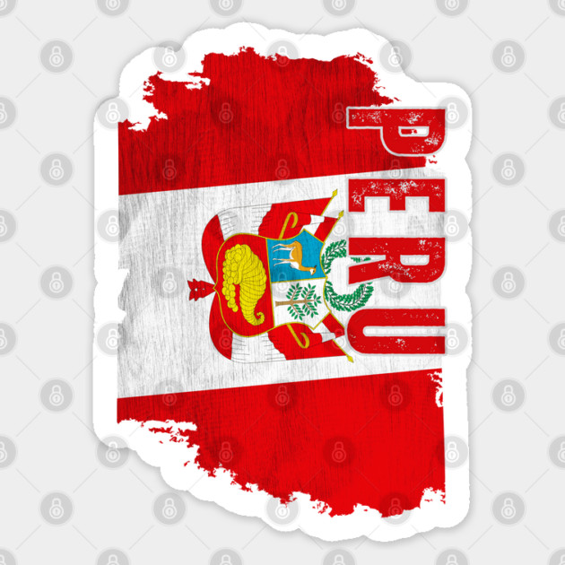 Peru flag, peruvian flag Sticker by eka123