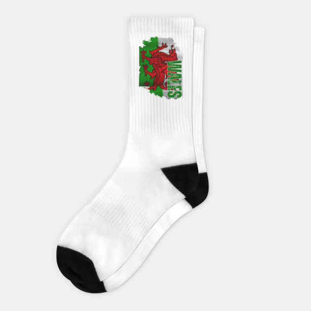 Wales flag, welsh flag Socks by eka123