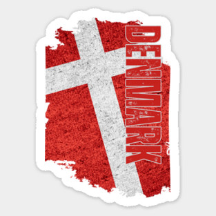 Denmark flag, danish flag Sticker