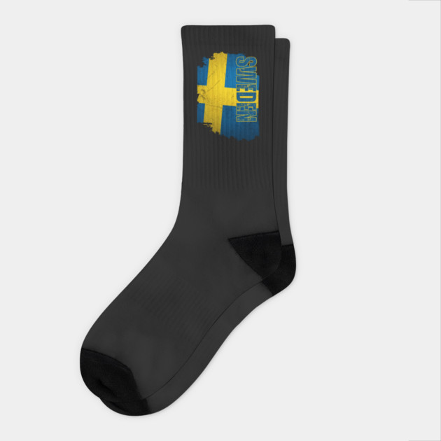 Sweden flag, swedish flag Socks by eka123