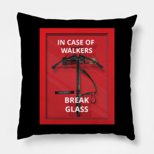 The Walking Dead Daryl Dixon Crossbow Break Glass In Case Of Walkers Pillow
