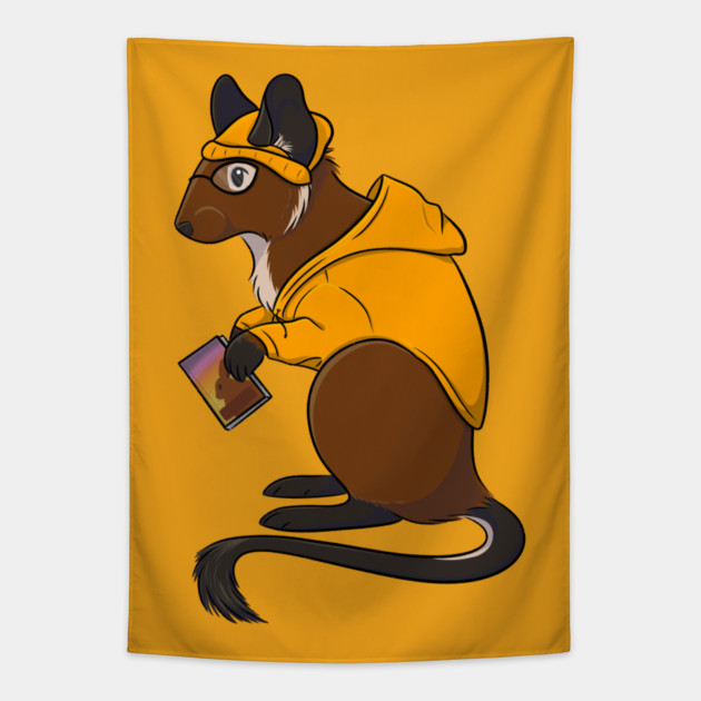Degu in a Hoodie Tapestry by DeguArts