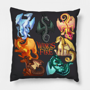 Wings of Fire: Jade Winglet Dragonets (with Logo) Pillow