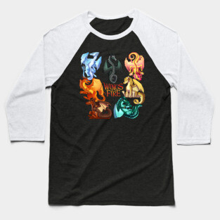 Wings of Fire: Jade Winglet Dragonets (with Logo) Baseball T-Shirt