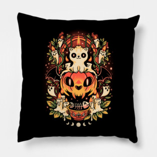 Spooky Cat Night Pillow