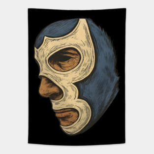 Blue Demon Lucha Libre Tapestry