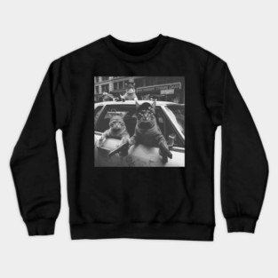 Funny Cat Gang Vintage Funny Cat Meme Crewneck Sweatshirt